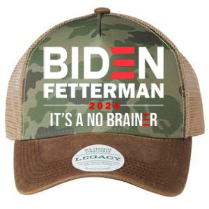 Biden Fetterman 2024 It's A No Brainer 24 Election USA Legacy Tie Dye Trucker Hat