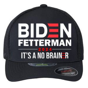 Biden Fetterman 2024 It's A No Brainer 24 Election USA Flexfit Unipanel Trucker Cap