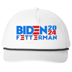 Biden Fetterman 2024 America Is Fucked Funny Snapback Five-Panel Rope Hat