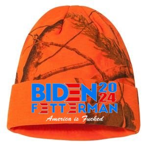 Biden Fetterman 2024 America Is Fucked Funny Kati Licensed 12" Camo Beanie