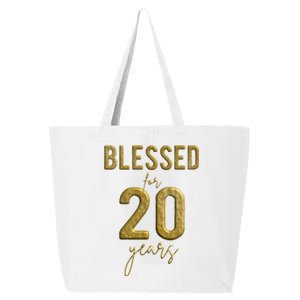 Blessed For 20 Years Old 20th Birthday Christmas Great Gift Cute Gift 25L Jumbo Tote