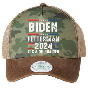 Biden Fetterman 2024 Its A No Brainer Legacy Tie Dye Trucker Hat