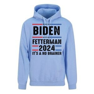 Biden Fetterman 2024 Its A No Brainer Unisex Surf Hoodie