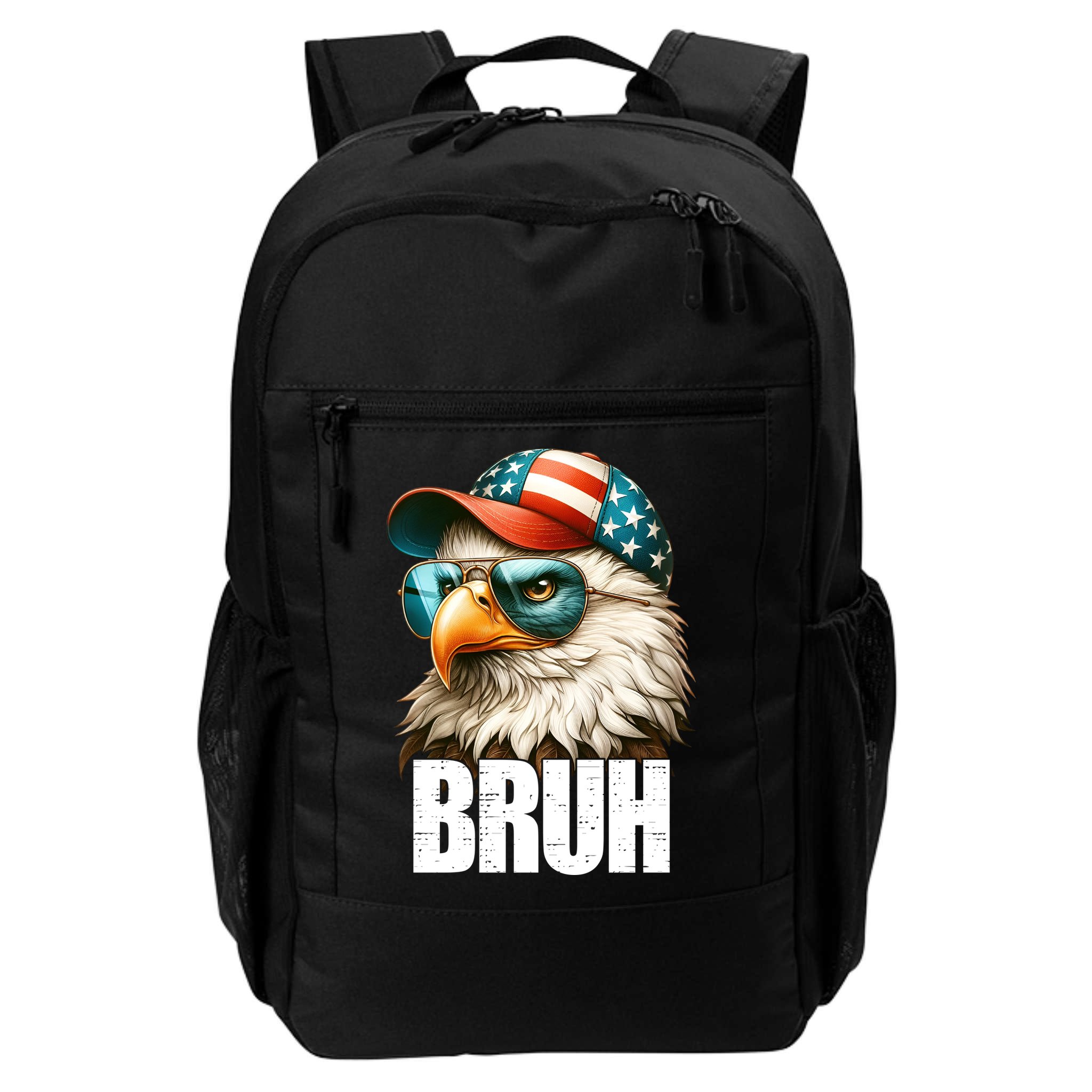 Bruh Fourth 4th Of July Eagle American Patriotic Backpack
