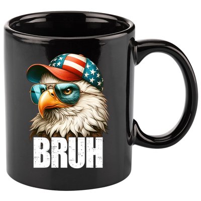 Bruh Fourth 4th Of July Eagle American Patriotic 11oz C Handle Ceramic Mug