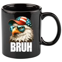 Bruh Fourth 4th Of July Eagle American Patriotic 11oz C Handle Ceramic Mug