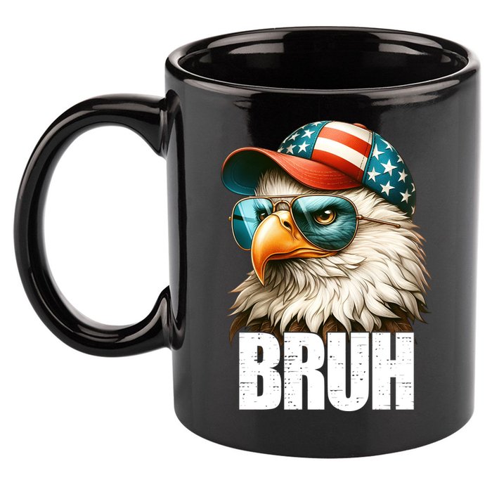 Bruh Fourth 4th Of July Eagle American Patriotic 11oz C Handle Ceramic Mug