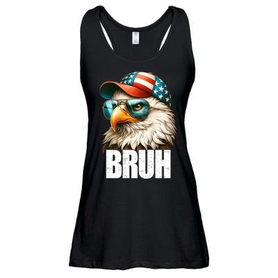 Bruh Fourth 4th Of July Eagle American Patriotic Ladies Essential Flowy Tank