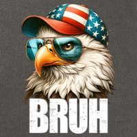 Bruh Fourth 4th Of July Eagle American Patriotic Cotton Canvas Backpack