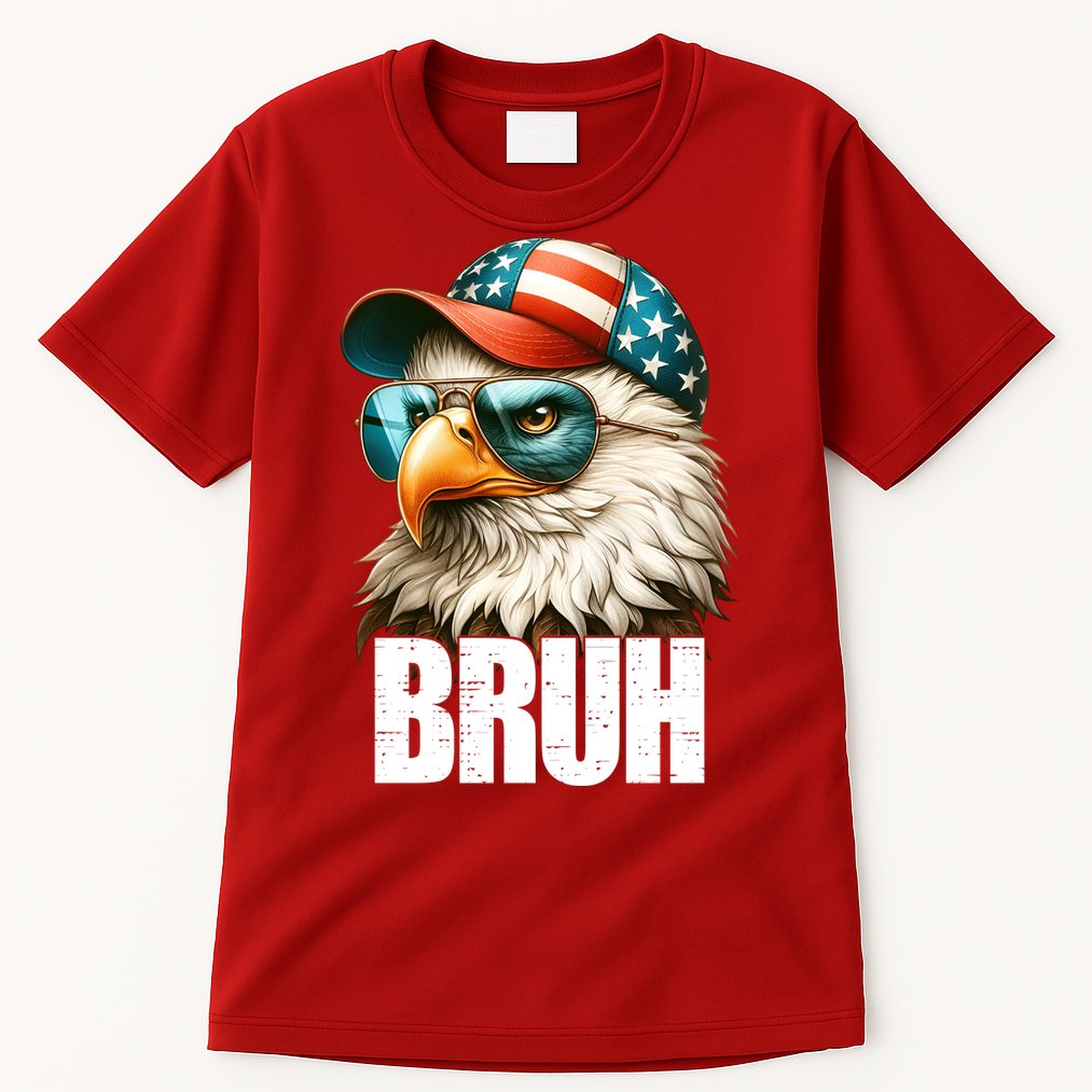 Bruh Fourth 4th Of July Eagle American Patriotic Tall T-Shirt