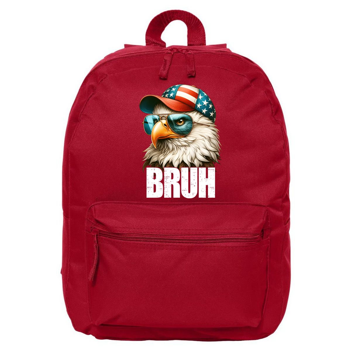 Bruh Fourth 4th Of July Eagle American Patriotic 16 in Basic Backpack