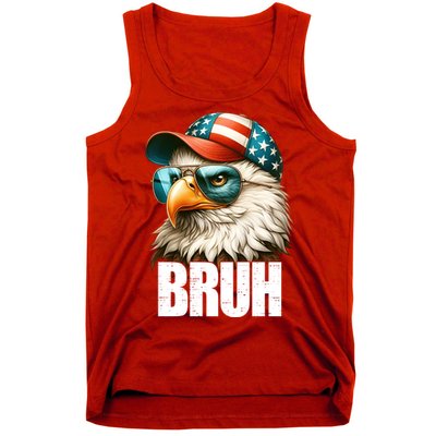 Bruh Fourth 4th Of July Eagle American Patriotic Tank Top