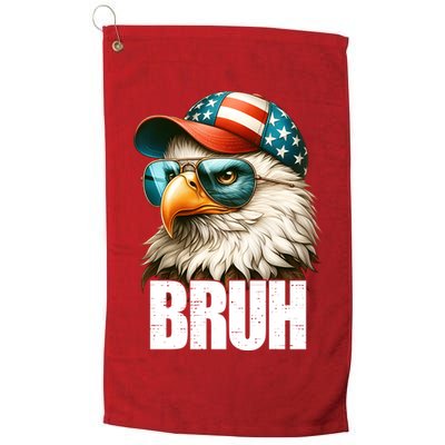 Bruh Fourth 4th Of July Eagle American Patriotic Golf Towel