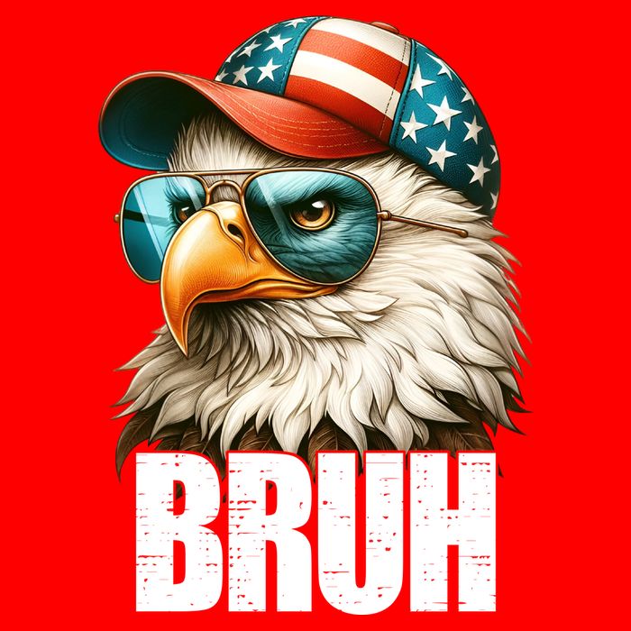 Bruh Fourth 4th Of July Eagle American Patriotic Visor