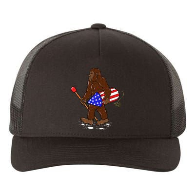 Bigfoot Fireworks 4th Of July Funny Sasquatch Lover Yupoong Adult 5-Panel Trucker Hat