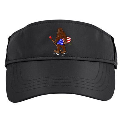 Bigfoot Fireworks 4th Of July Funny Sasquatch Lover Adult Drive Performance Visor