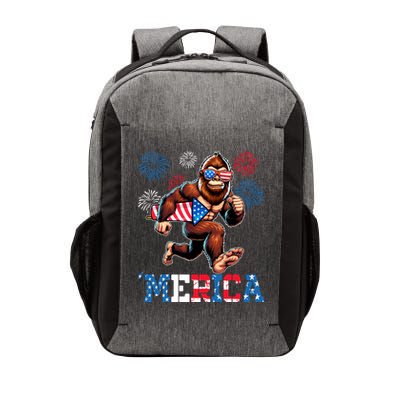 Bigfoot Fireworks 4th Of July Men Sasquatch American Flag Vector Backpack