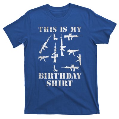 Birthday For 45 Years Old Guns And Weapons Owner T-Shirt