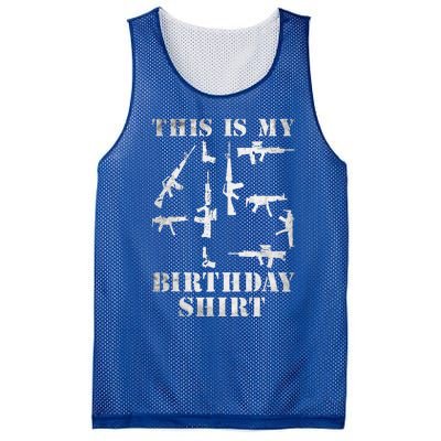 Birthday For 45 Years Old Guns And Weapons Owner Mesh Reversible Basketball Jersey Tank