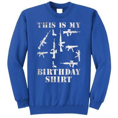 Birthday For 45 Years Old Guns And Weapons Owner Tall Sweatshirt