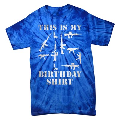 Birthday For 45 Years Old Guns And Weapons Owner Tie-Dye T-Shirt