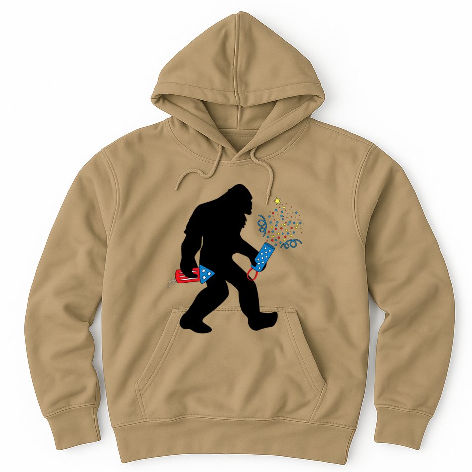 Bigfoot Fireworks 4th of July Bigfoot America  Hoodie