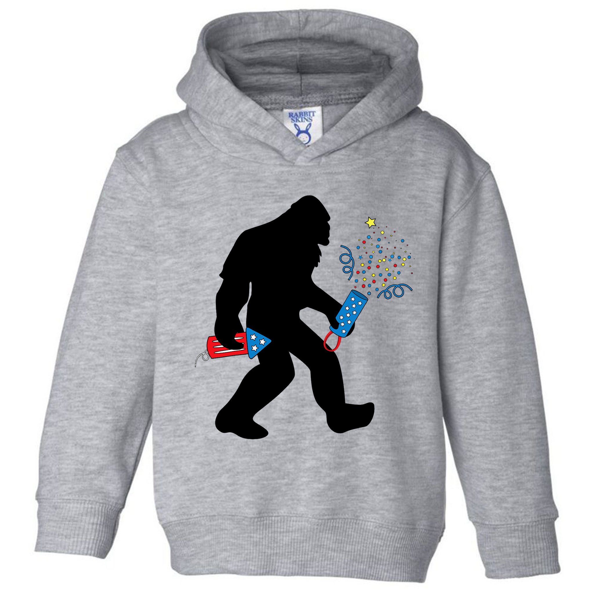 Bigfoot Fireworks 4th of July Bigfoot America  Toddler Hoodie