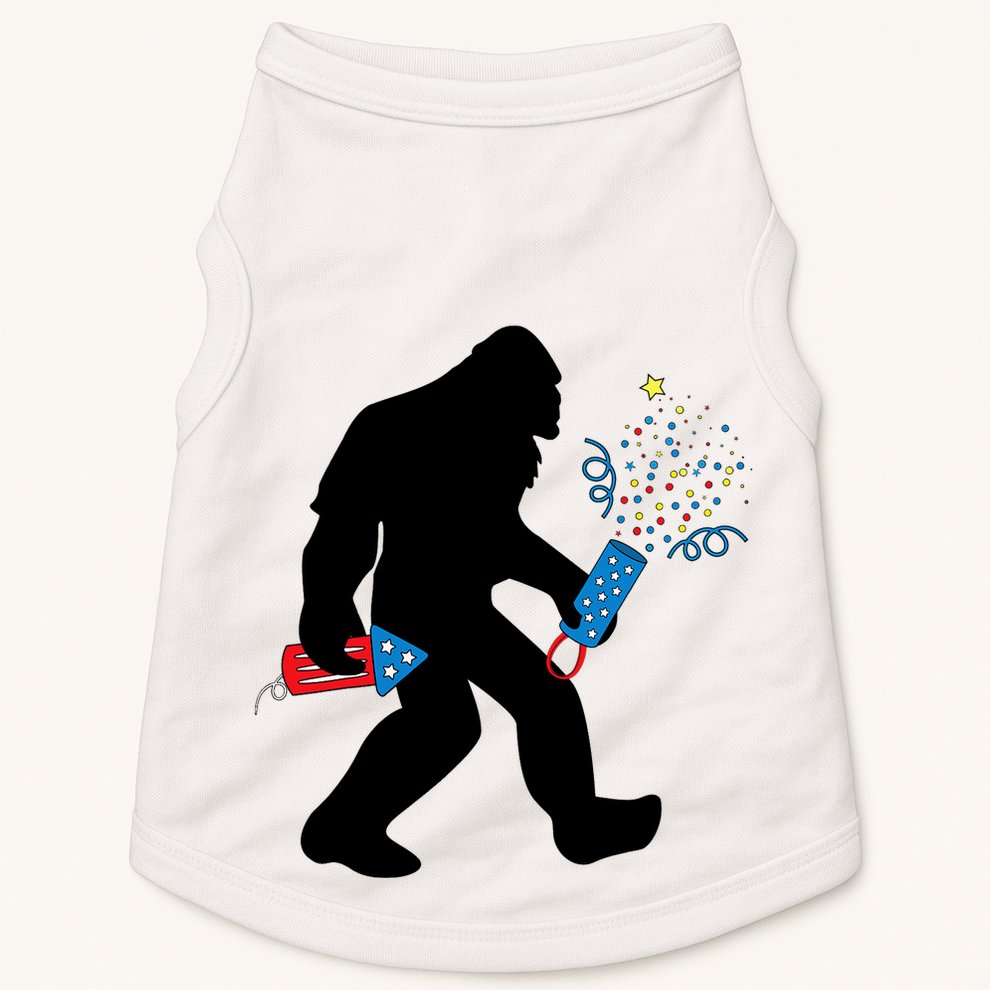 Bigfoot Fireworks 4th of July Bigfoot America  Doggie Tank