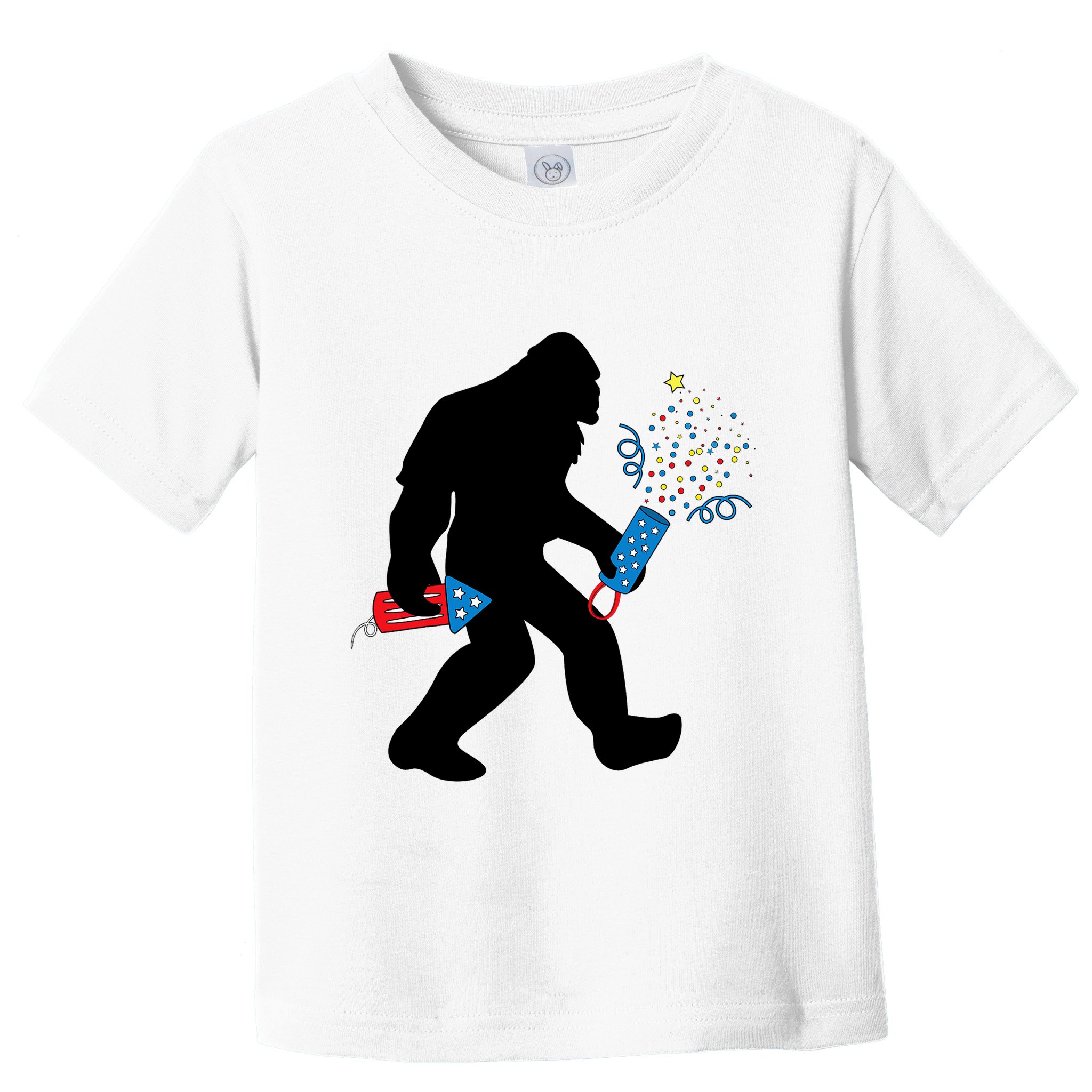 Bigfoot Fireworks 4th of July Bigfoot America  Toddler T-Shirt