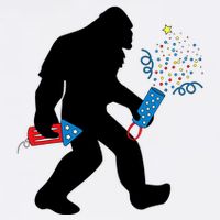 Bigfoot Fireworks 4th of July Bigfoot America  Toddler T-Shirt