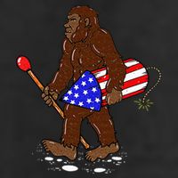 Bigfoot Fireworks 4th Of July Funny Men Sasquatch Lover Large Microfiber Waffle Golf Towel