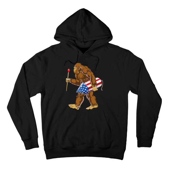 Bigfoot Fireworks 4th Of July Hoodie