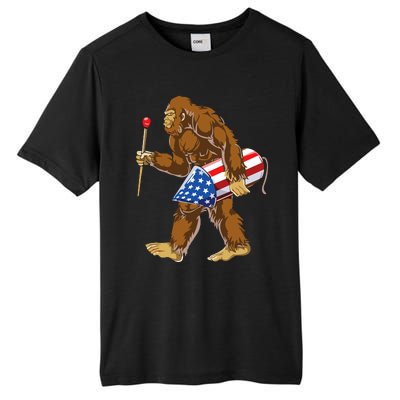 Bigfoot Fireworks 4th Of July Tall Fusion ChromaSoft Performance T-Shirt