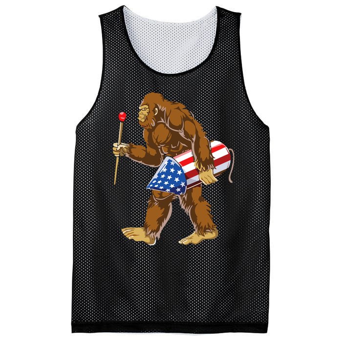 Bigfoot Fireworks 4th Of July Mesh Reversible Basketball Jersey Tank