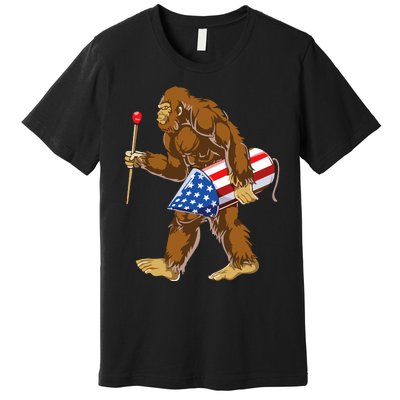 Bigfoot Fireworks 4th Of July Premium T-Shirt