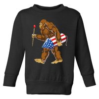 Bigfoot Fireworks 4th Of July Toddler Sweatshirt