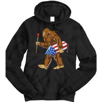 Bigfoot Fireworks 4th Of July Tie Dye Hoodie