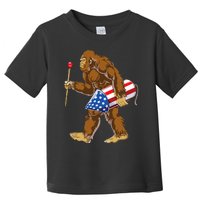 Bigfoot Fireworks 4th Of July Toddler T-Shirt