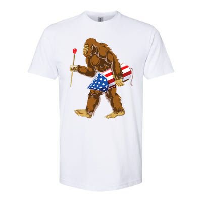 Bigfoot Fireworks 4th Of July Softstyle CVC T-Shirt