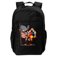 Bigfoot Fireworks 4th Of July Sasquatch American US Flag Backpack