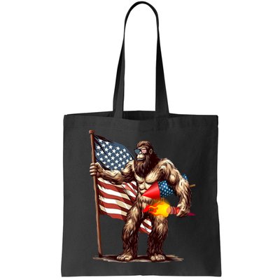 Bigfoot Fireworks 4th Of July Sasquatch American US Flag Bag