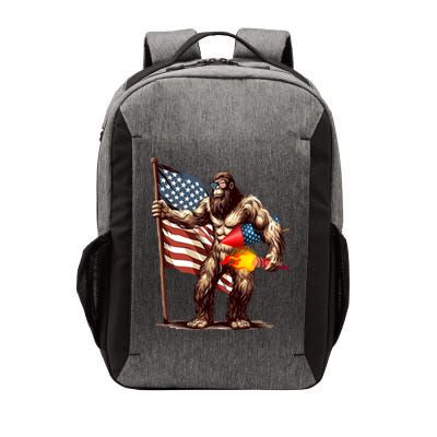 Bigfoot Fireworks 4th Of July Sasquatch American US Flag Vector Backpack