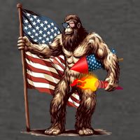 Bigfoot Fireworks 4th Of July Sasquatch American US Flag Vector Backpack