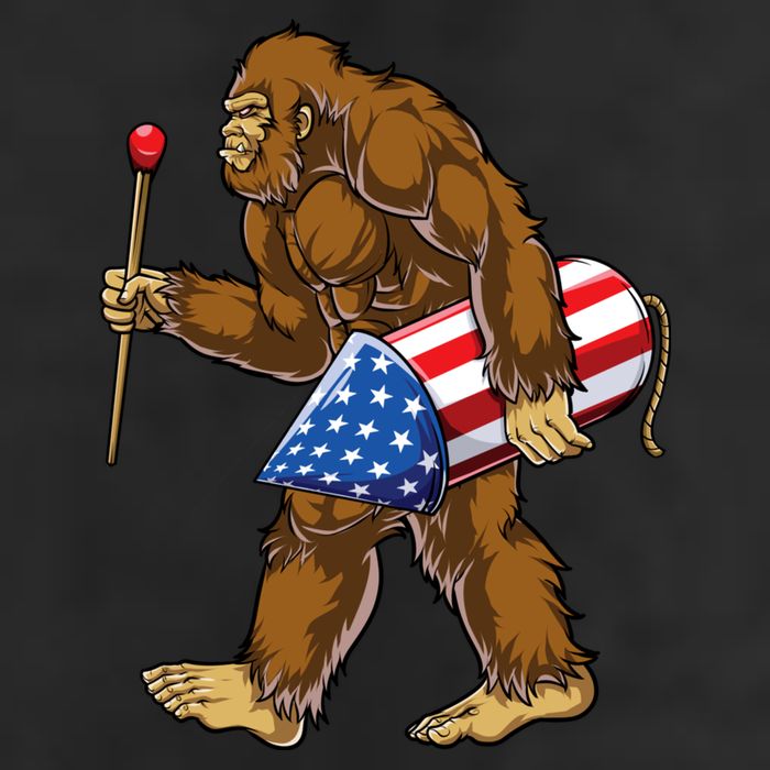 Bigfoot Fireworks 4th Of July Funny Boys Men Sasquatch Lover 15oz Campfire Ceramic Mug