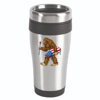 Bigfoot Fireworks 4th Of July Funny Boys Men Sasquatch Lover 16oz Travel Tumbler