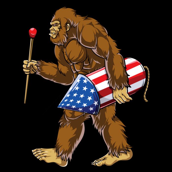 Bigfoot Fireworks 4th Of July Funny Boys Men Sasquatch Lover 16oz Travel Tumbler