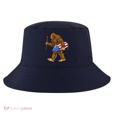 Bigfoot Fireworks 4th Of July Funny Boys Men Sasquatch Lover Cool Comfort Performance Bucket Hat