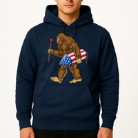 Bigfoot Fireworks 4th Of July Funny Boys Men Sasquatch Lover Hoodie