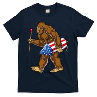 Bigfoot Fireworks 4th Of July Funny Boys Men Sasquatch Lover T-Shirt