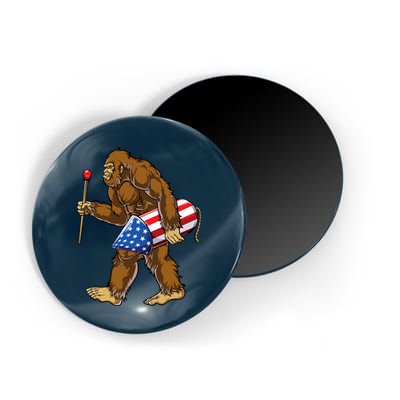 Bigfoot Fireworks 4th Of July Funny Boys Men Sasquatch Lover Magnet